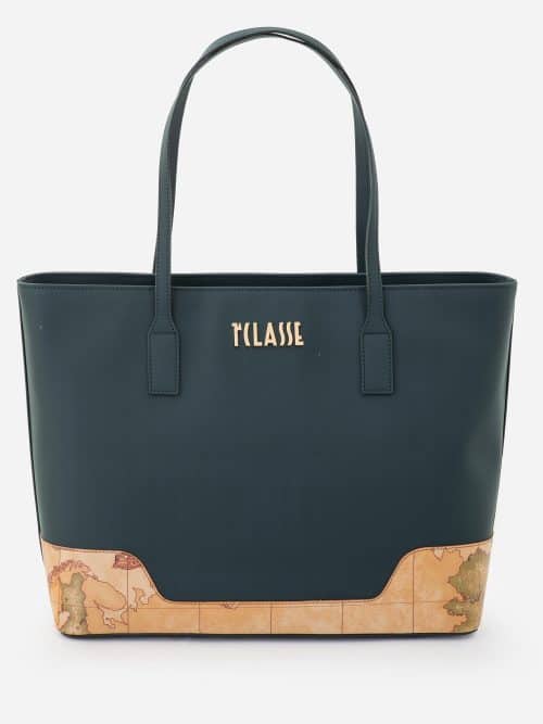 Frost Geo borsa shopping Verde Bottiglia